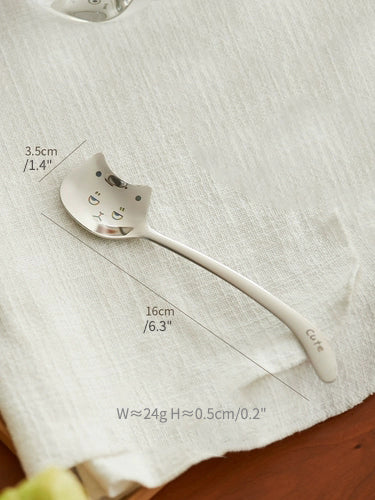 Stainless Steel Kitten Coffee Spoon - PeauleyHome