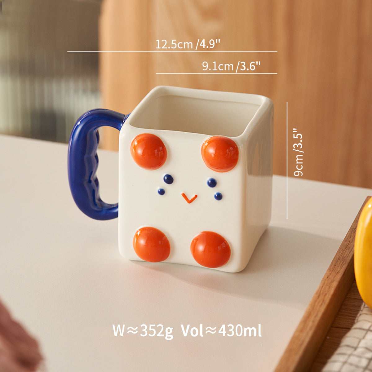 Lovely bulk Ceramic Square Mugs