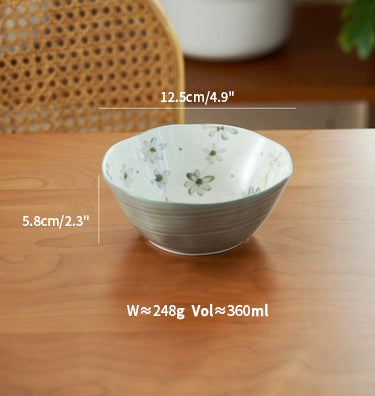 Japanese-style Floral Oval Ceramic Fish Plates Bowls - PeauleyHome