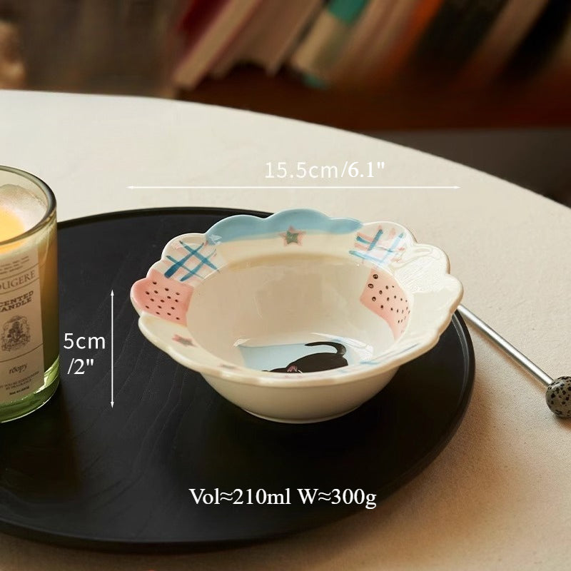 Cute Underglazed Ceramic Plates for Dessert