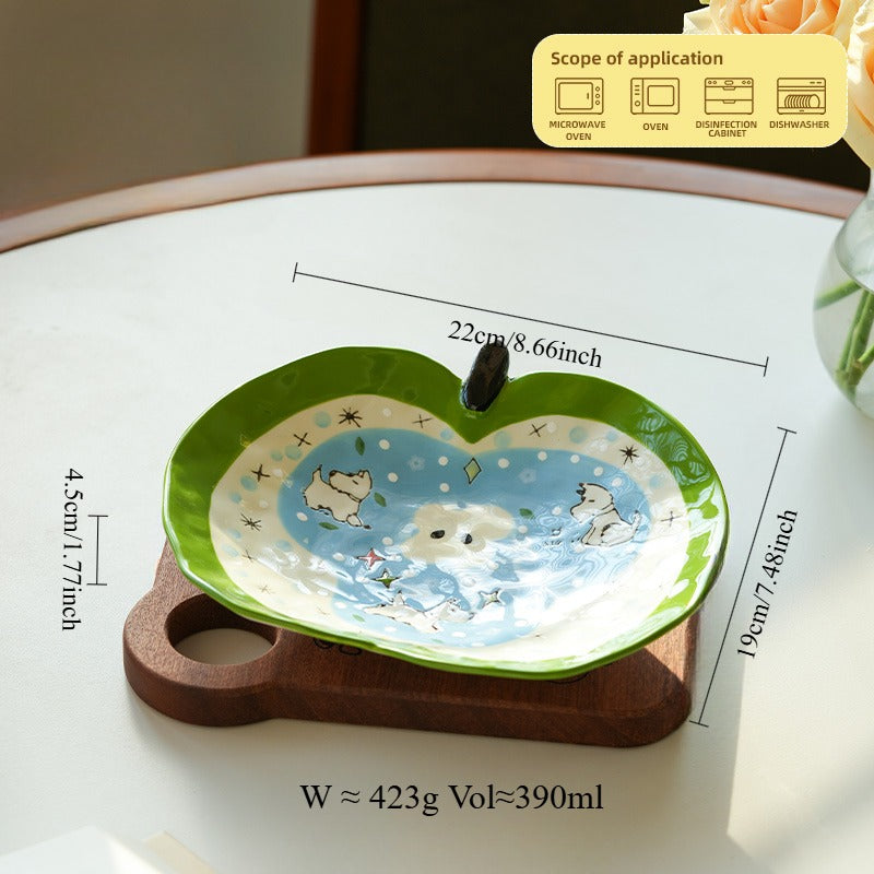 Adorable Underglazed Handpainted Ceramic Bowls Plates