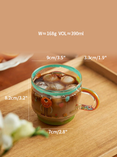 Cartoon Glass Mug for Kids (13OZ) - PeauleyHome