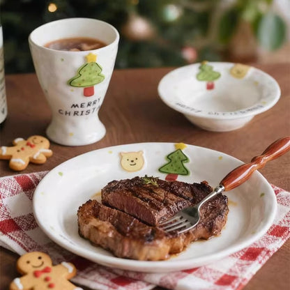 Premium Christmas Plates for Salad and Fruits