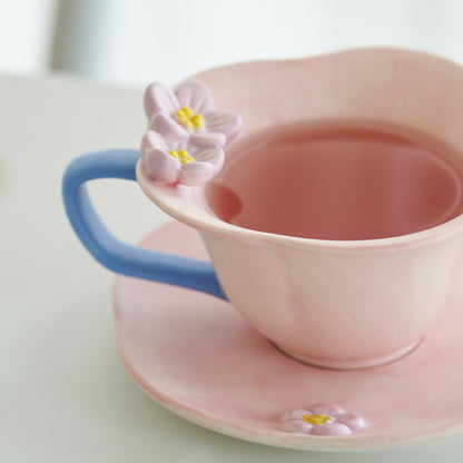 Delicate Pink Ceramic Cup Set