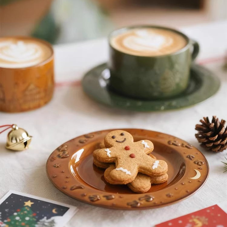 Elegant Christmas Coffee Cup and Saucer Gift Set