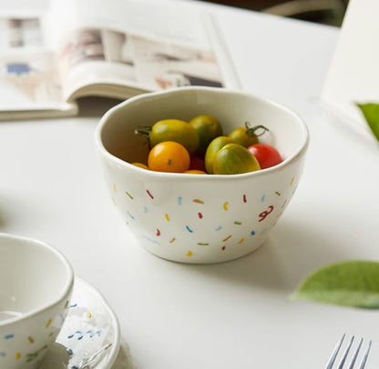 Pretty Ceramic Noodle Bowls Plates Mugs - PeauleyHome