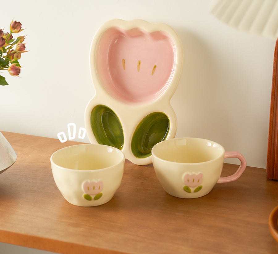 Adorable Ceramic Rice Bowls Tablewares Set - PeauleyHome