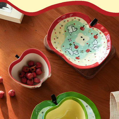 Adorable Underglazed Handpainted Ceramic Bowls Plates