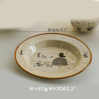 New Arrival Pretty Ceramic Plates Bowls Set