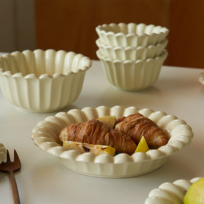 New Arrival Aesthetic Beige Ceramic Bowls Plates Mug