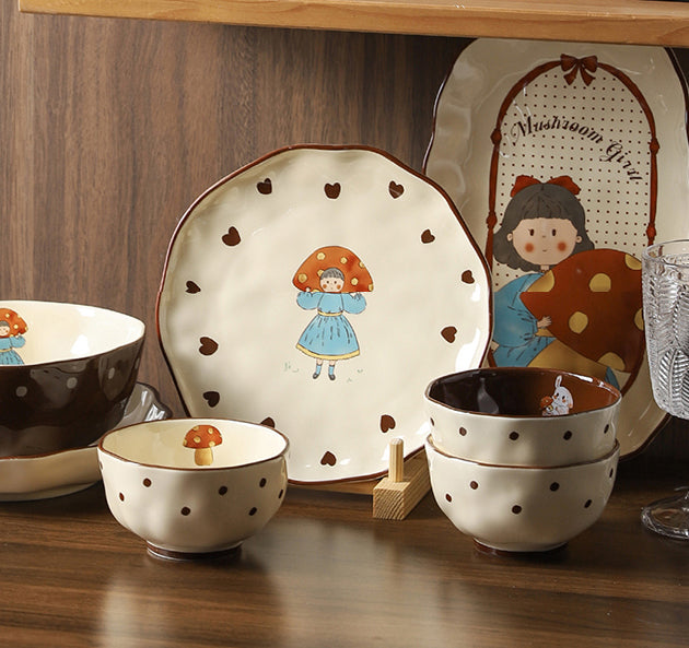 Original Adorable Ceramic Plates Bowls Set - PeauleyHome