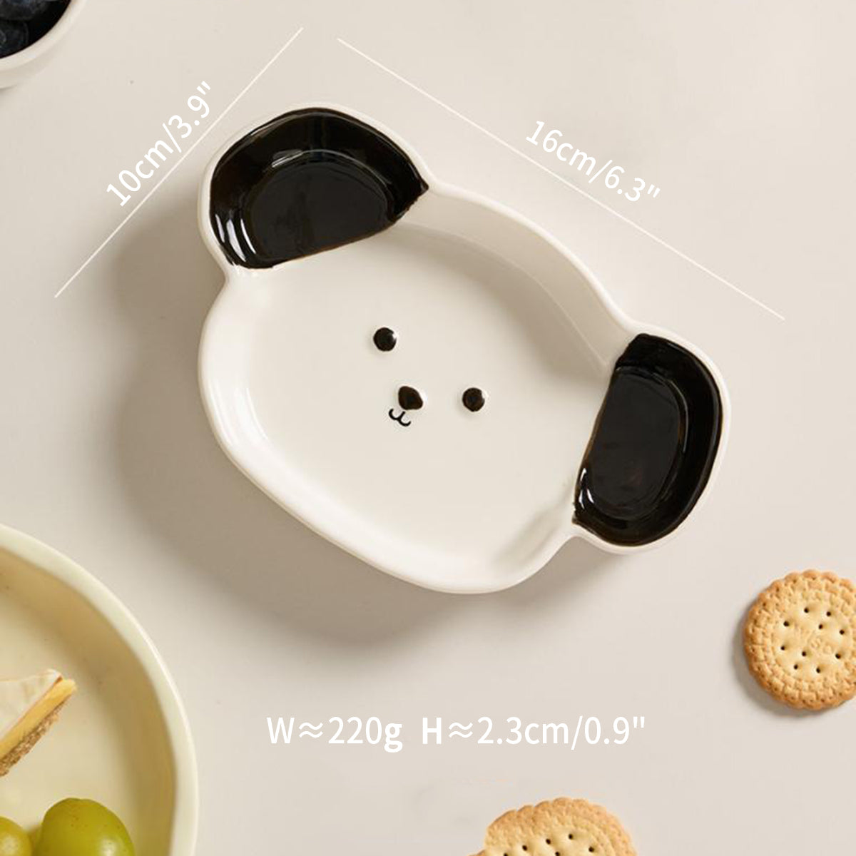 Cute Ceramic Plates Bowls with double Handles