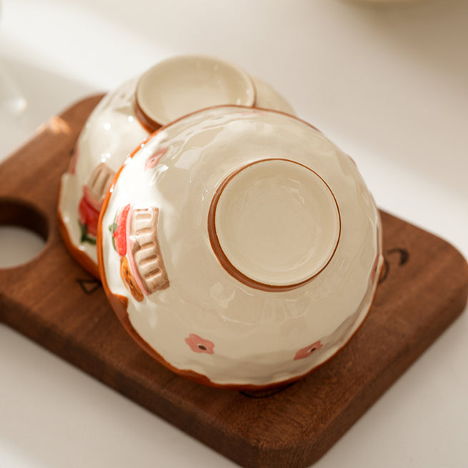 2025 New Arrival Adorable Underglazed Noodle Bowl Plate Set