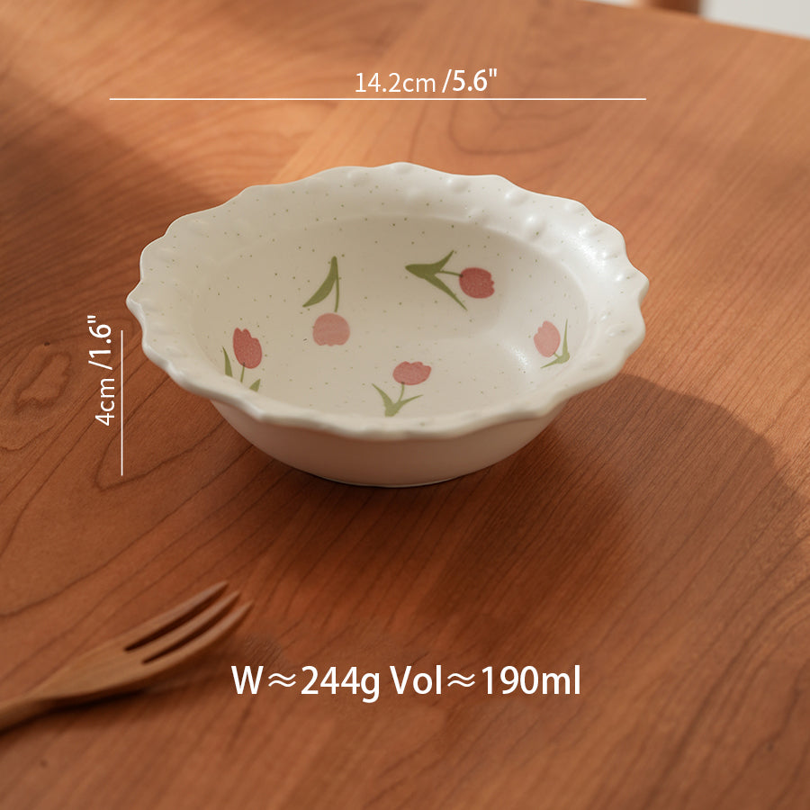 Beautiful Floral Ceramic Plates Bowls