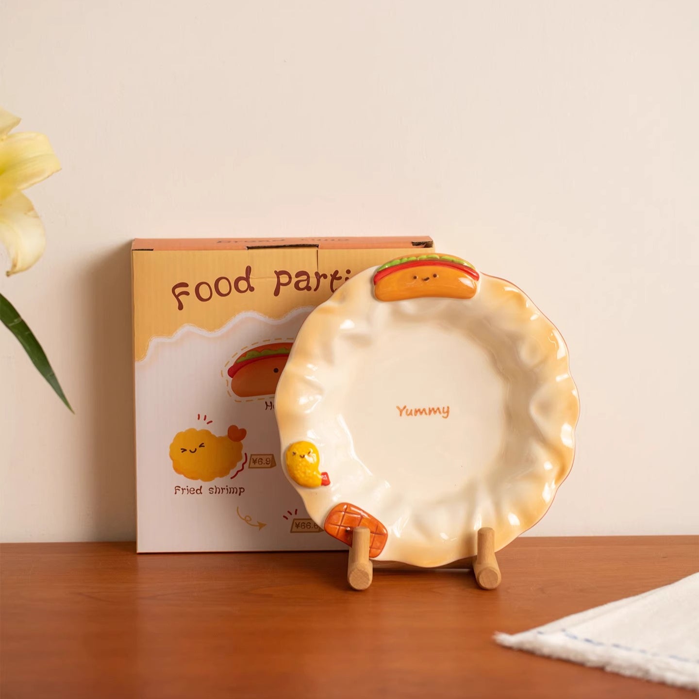 Adorable Ceramic Underglazed Breakfast Plates