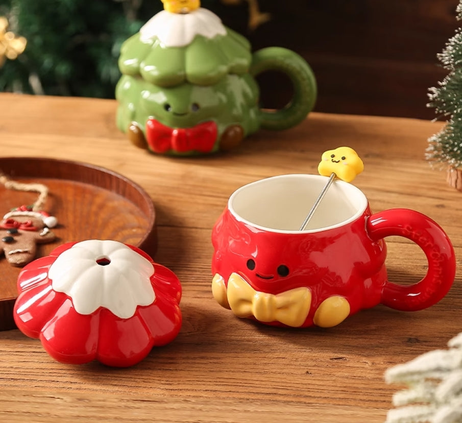 Great Christmas Gift Ceramic Mug with Lid
