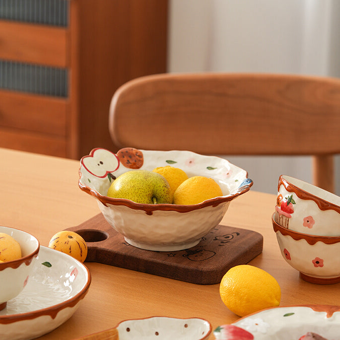 2025 New Arrival Adorable Underglazed Noodle Bowl Plate Set