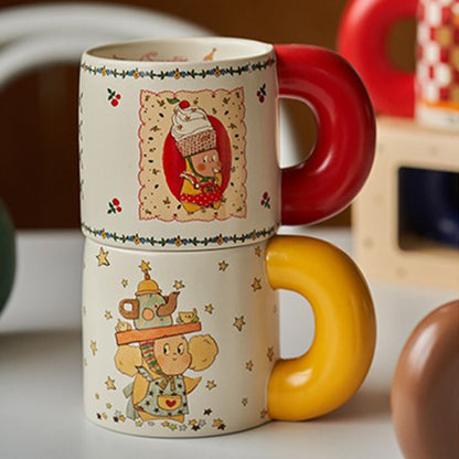 Designer Edition Twinkle Adorable Ceramic Mugs with Large Capacity