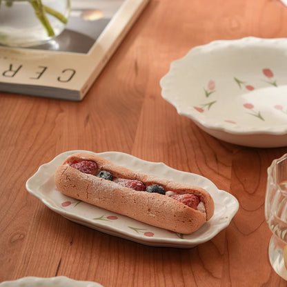 Beautiful Floral Ceramic Plates Bowls