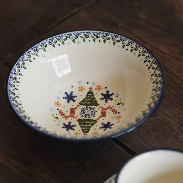 Vintage Christmas Gift Ceramic Coffee Mug Plate