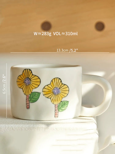 Lovely Hand-painted Coffee Mug for Home Office - PeauleyHome