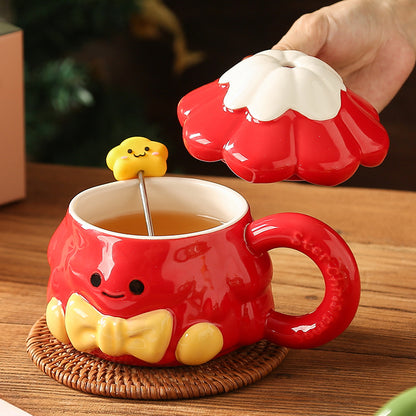 Great Christmas Gift Ceramic Mug with Lid