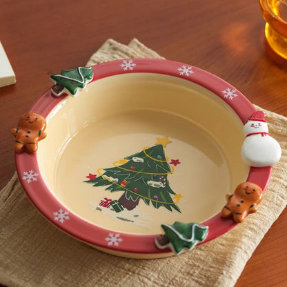 Christmas Gift Pretty Ceramic Plates for Breakfast