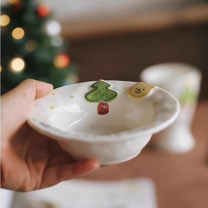 Premium Christmas Plates for Salad and Fruits