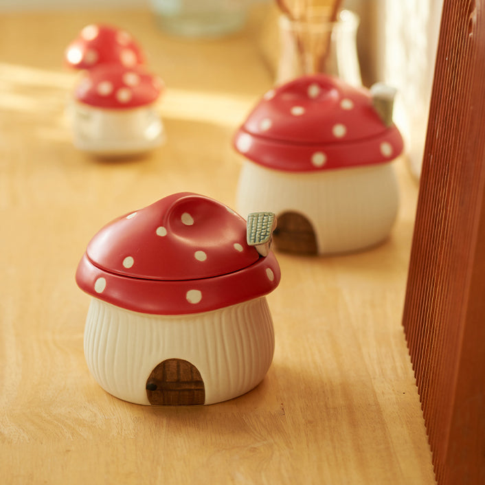 Original Mushroom Theme Ceramic Seasoning Pots - PeauleyHome