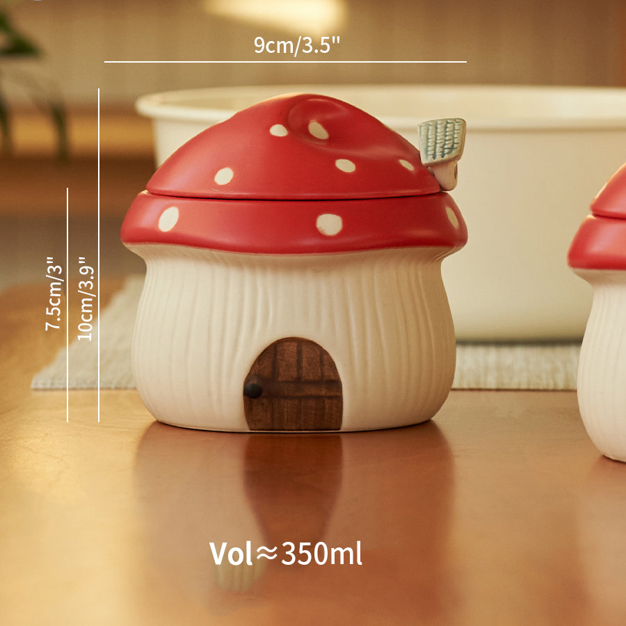 Original Mushroom Theme Ceramic Seasoning Pots - PeauleyHome