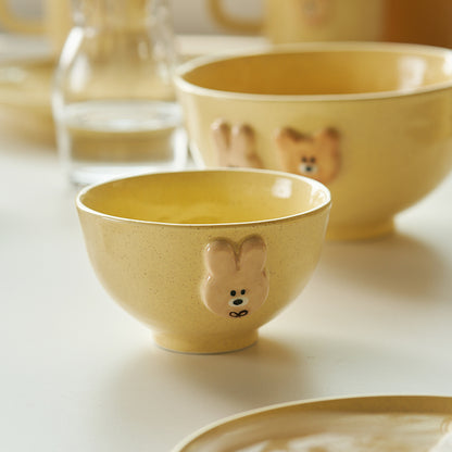 Adorable Yellow Ceramic Bowls Plates Mugs