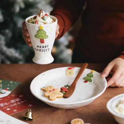 Premium Christmas Plates for Salad and Fruits