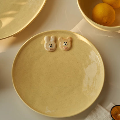 Adorable Yellow Ceramic Bowls Plates Mugs