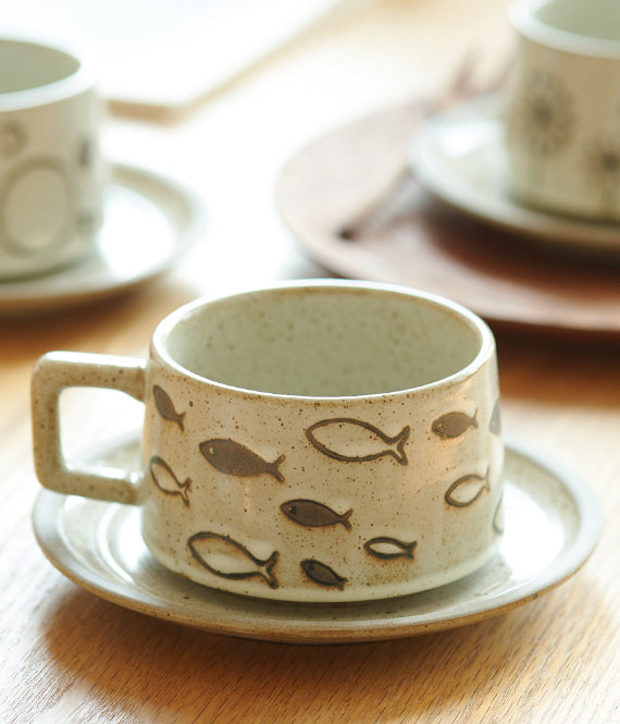 Vintage Ceramic Coffee Mugs for Home and Office - PeauleyHome