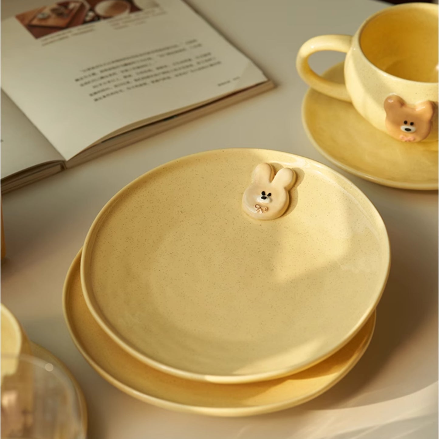 Adorable Yellow Ceramic Bowls Plates Mugs