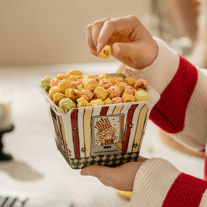 Cute and Delicate High-Temperature Resistant Popcorn Bowl