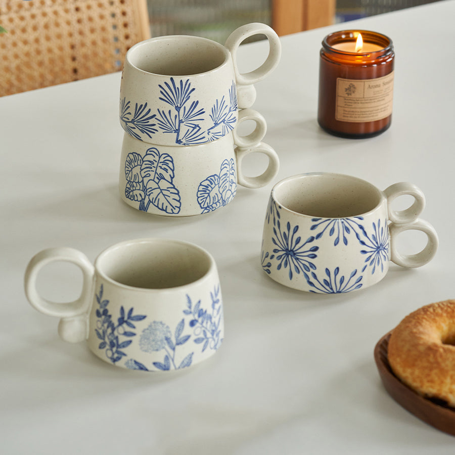 Vintage Ceramic Coffee Mug for Afternoon Tea