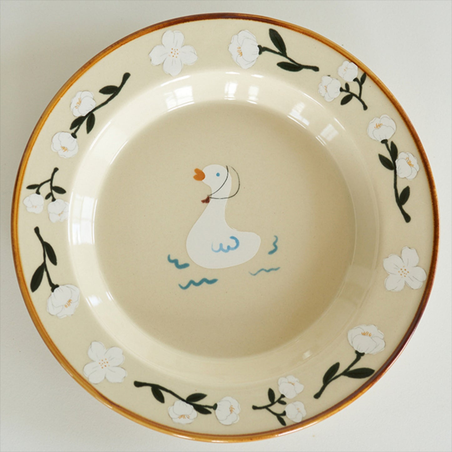 Pretty Floral Ceramic Plates Bowls Set