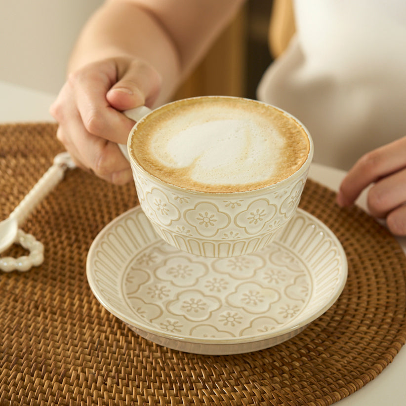 Vintage Ceramic Mug and Saucer for Afternoon Tea