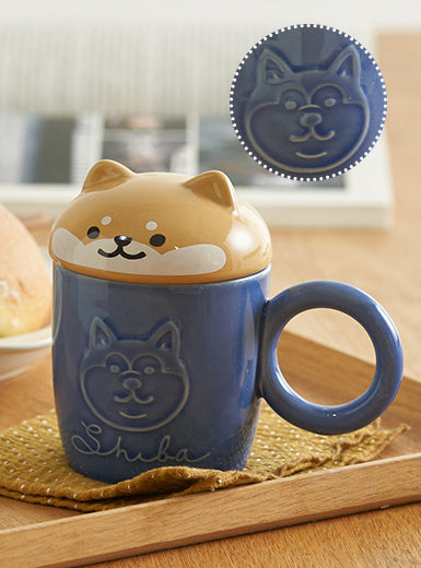 Original Cartoon Ceramic Mugs with Animal Lids - PeauleyHome