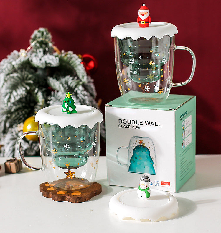 Christmas Series Original Double Walled Glass Mug