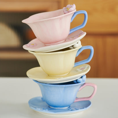 Delicate Pink Ceramic Cup Set