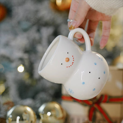 Christmas Gift Adorable Snowman Ceramic Mug