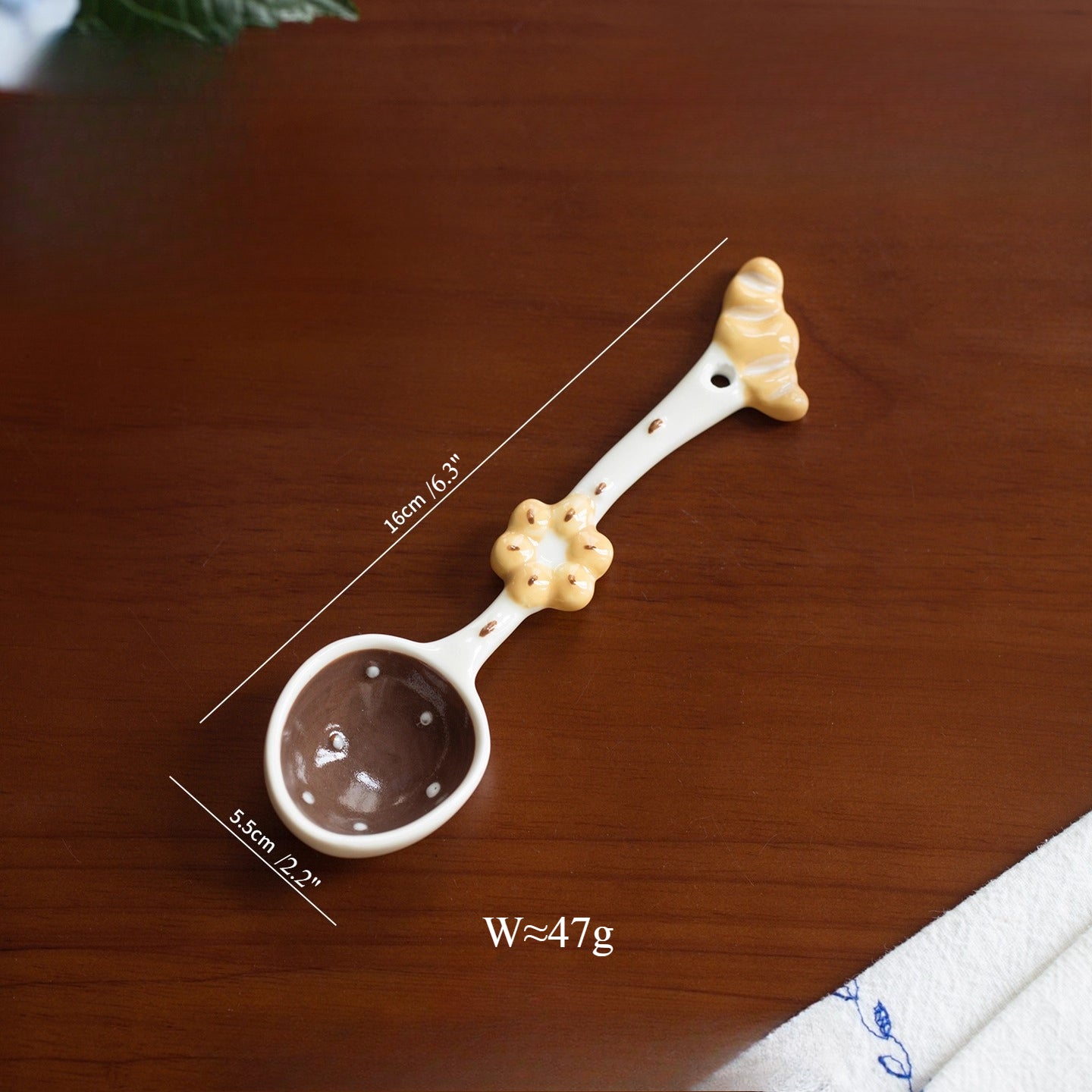 Japanese-style Ceramic Long-handled Soup Spoon