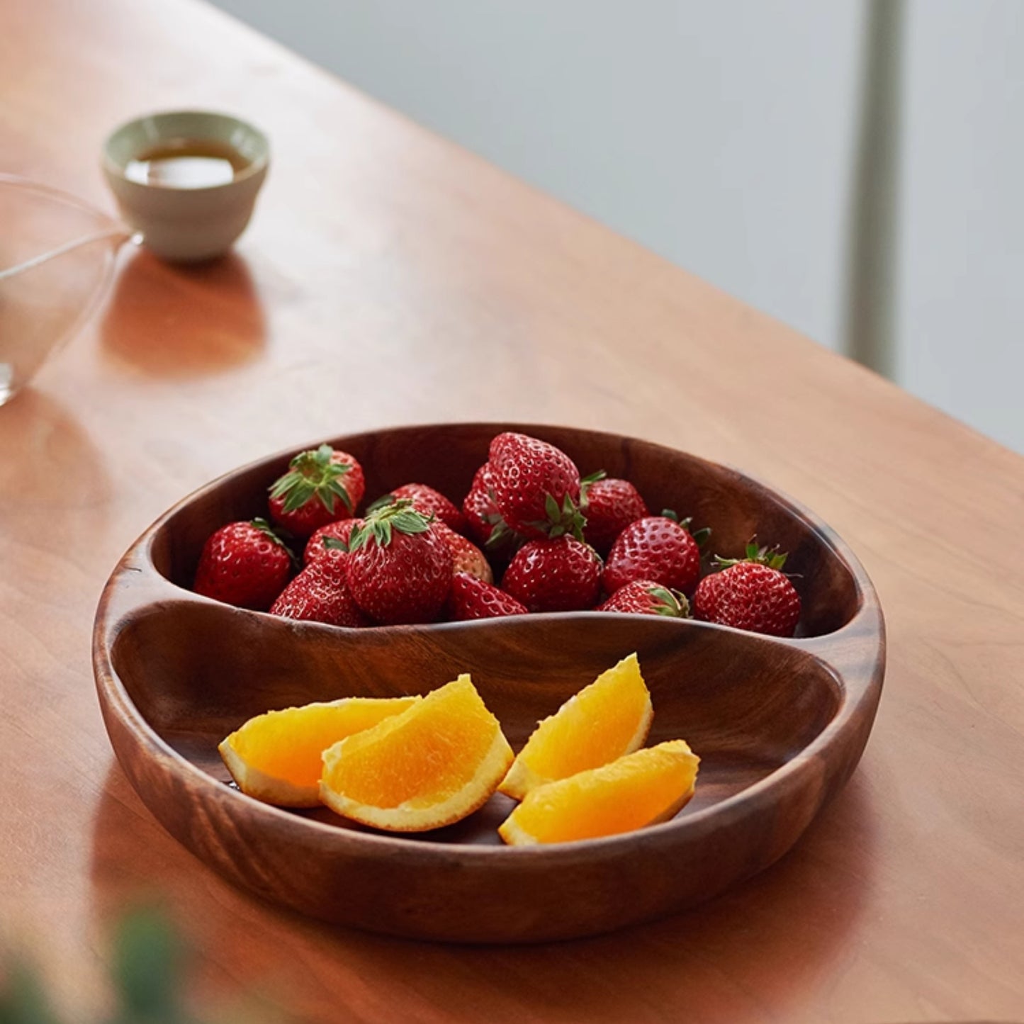 Delicate Wooden Tray for Fruits Desserts