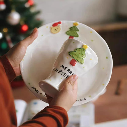 Premium Christmas Plates for Salad and Fruits