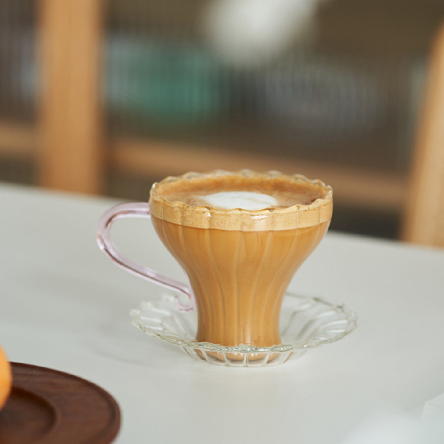 Vintage Glass Cup for Tea or Coffee Set