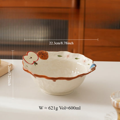 2025 New Arrival Adorable Underglazed Noodle Bowl Plate Set