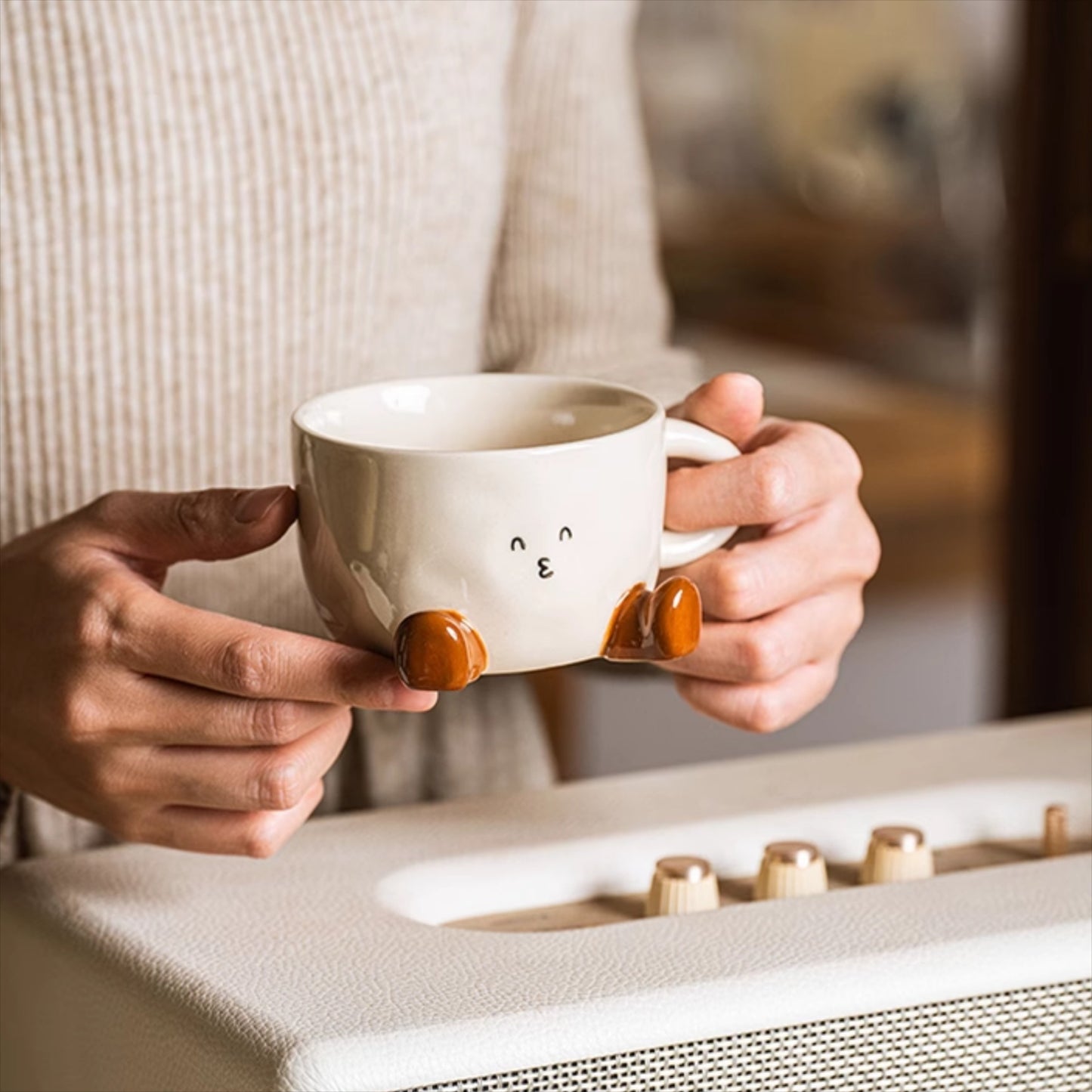 Adorable Ceramic Mug for Tea or Coffee