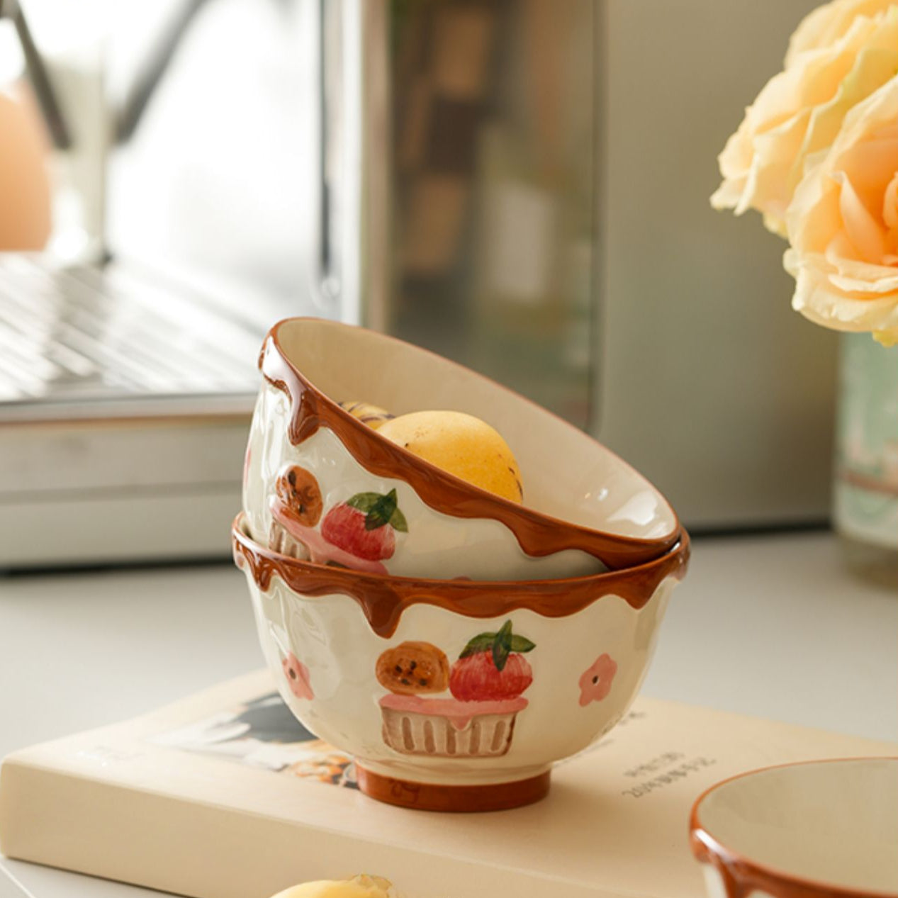 2025 New Arrival Adorable Underglazed Noodle Bowl Plate Set